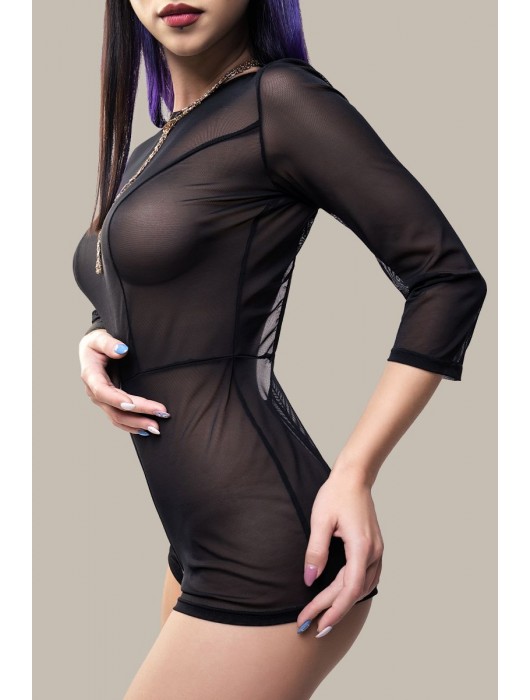 Эротический комбинезон Preciosity с рукавами длиной 3/4 - WANAME купить с доставкой