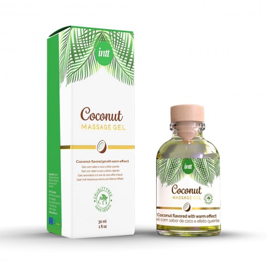 Массажный гель с ароматом кокоса Coconut - 30 мл. - INTT - купить с доставкой в Долгопрудном