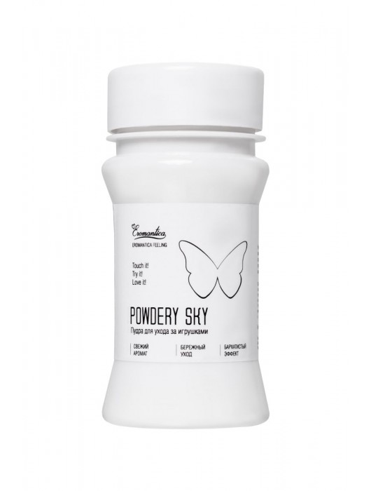 Пудра для ухода за игрушками Powdery Sky с ароматом мяты - 40 гр. - Eromantica - купить с доставкой в Долгопрудном