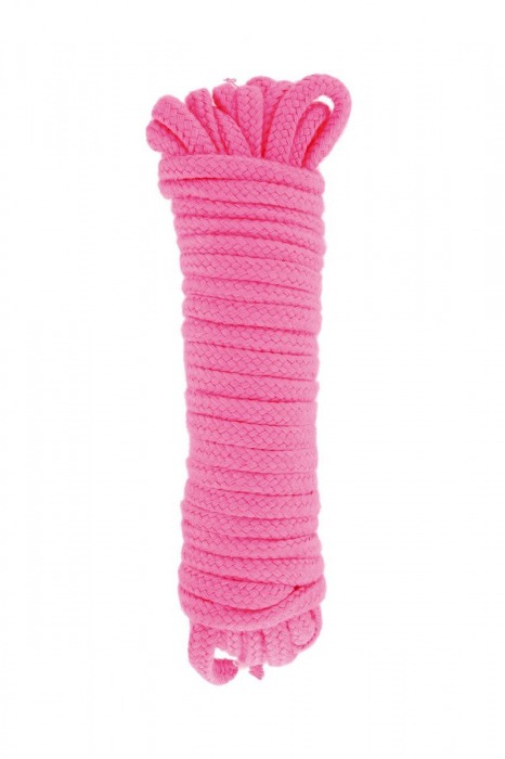 Розовая веревка для связывания Sweet Caress Rope - 10 метров - Sweet Caress - купить с доставкой в Долгопрудном