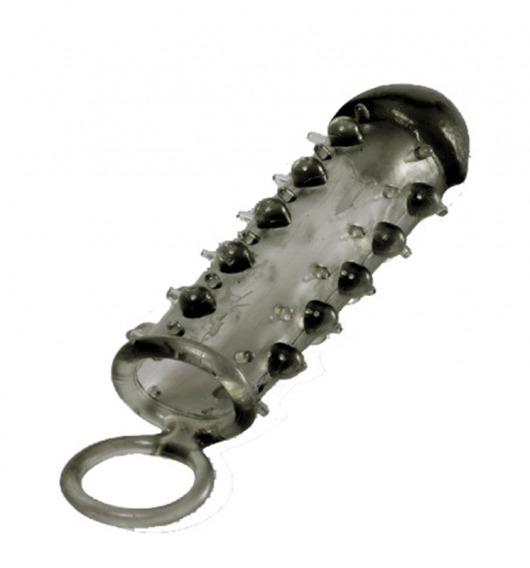 Дымчатая стимулирующая насадка с закрытой головкой SAMURAI PENIS SLEEVE BLACK - 14,5 см. - NMC - в Долгопрудном купить с доставкой