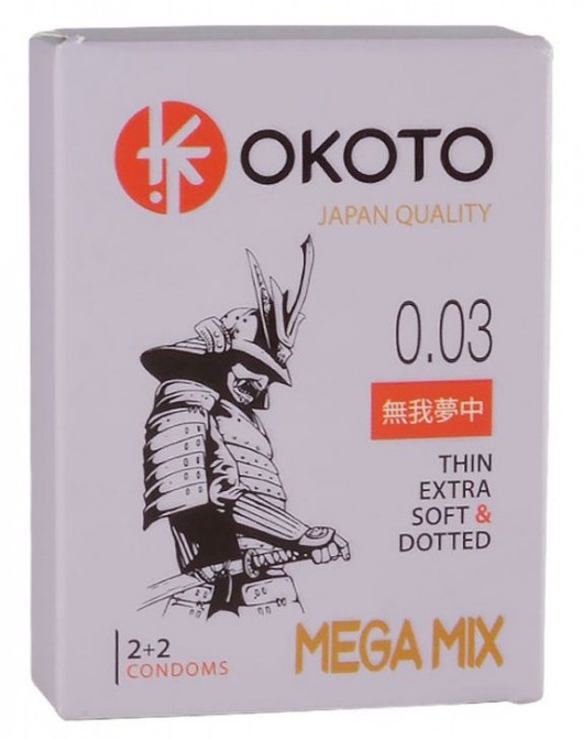 Набор из 4 презервативов OKOTO MegaMIX - Sitabella - купить с доставкой в Долгопрудном