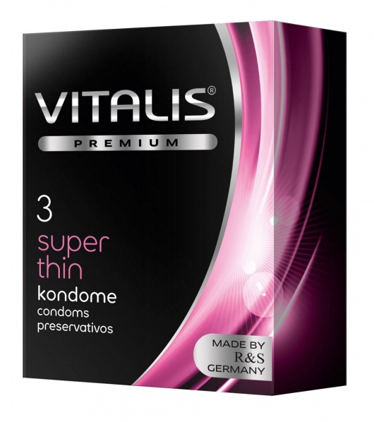 Ультратонкие презервативы VITALIS PREMIUM super thin - 3 шт. - Vitalis - купить с доставкой в Долгопрудном