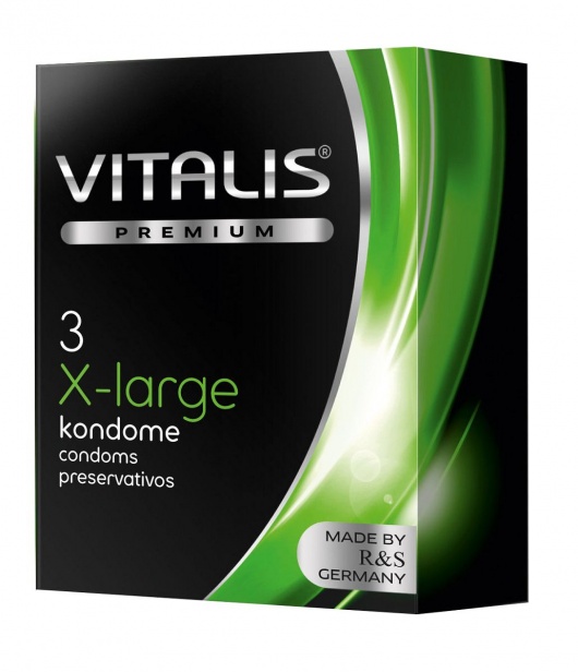 Презервативы увеличенного размера VITALIS PREMIUM x-large - 3 шт. - Vitalis - купить с доставкой в Долгопрудном