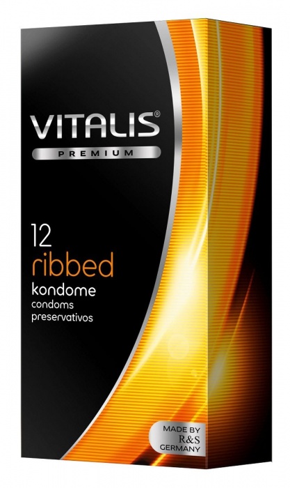 Ребристые презервативы VITALIS PREMIUM ribbed - 12 шт. - Vitalis - купить с доставкой в Долгопрудном