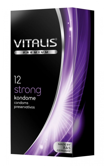 Презервативы с утолщённой стенкой VITALIS PREMIUM strong - 12 шт. - Vitalis - купить с доставкой в Долгопрудном