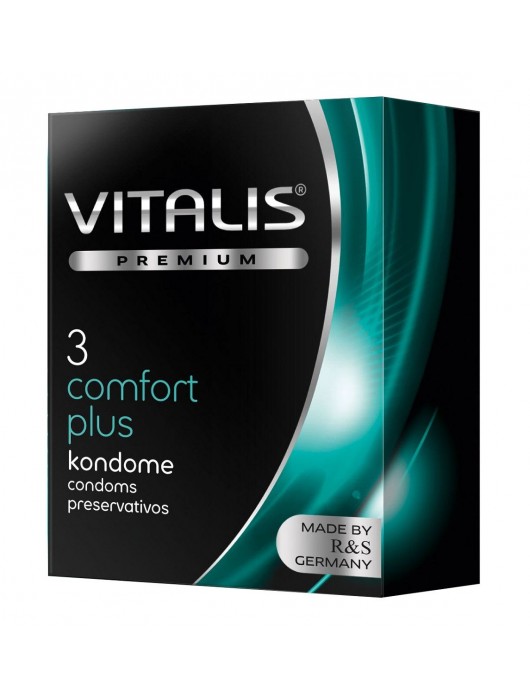 Контурные презервативы VITALIS PREMIUM comfort plus - 3 шт. - Vitalis - купить с доставкой в Долгопрудном