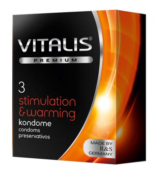 Презервативы VITALIS PREMIUM stimulation   warming с согревающим эффектом - 3 шт. - Vitalis - купить с доставкой в Долгопрудном