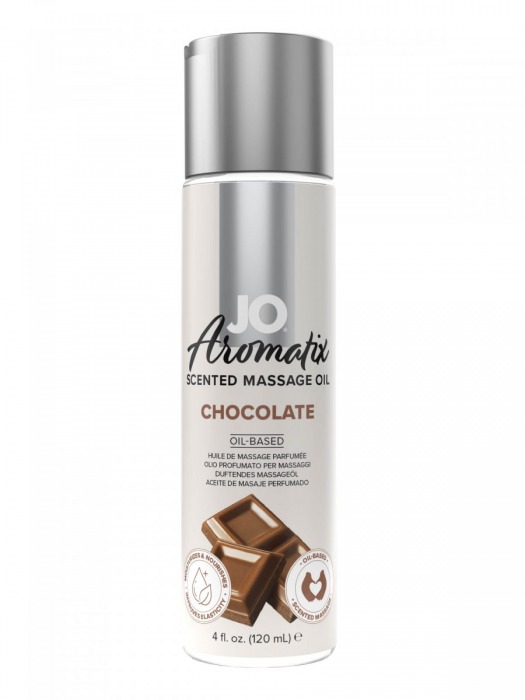 Массажное масло JO Aromatix Massage Oil Chocolate с ароматом шоколада - 120 мл. - System JO - купить с доставкой в Долгопрудном