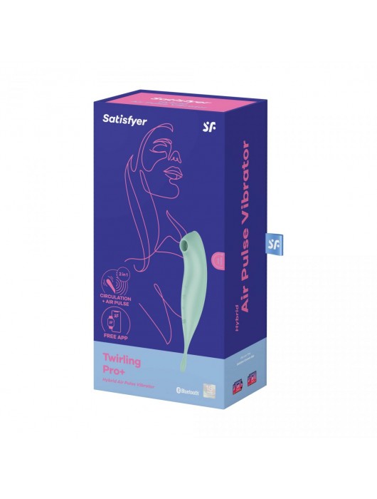 Мятный вибромассажер Twirling Pro+ - Satisfyer