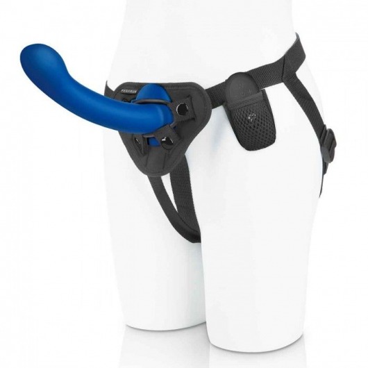 Синяя насадка Remote Control P-Spot G-Spot с черными трусиками - 20 см. - Pegasus - купить с доставкой в Долгопрудном