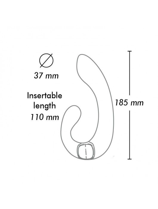 Розовый гибкий вибростимулятор MIYO с двумя моторами - 18,5 см. - Shunga