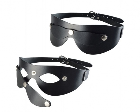 Черная кожаная маска  Новичок - Sitabella - купить с доставкой в Долгопрудном