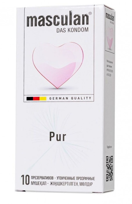 Супертонкие презервативы Masculan Pur - 10 шт. - Masculan - купить с доставкой в Долгопрудном