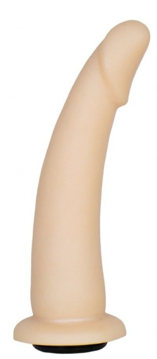 Телесная гладкая насадка-фаллоимитатор Harness - 17 см. - LOVETOY (А-Полимер) - купить с доставкой в Долгопрудном