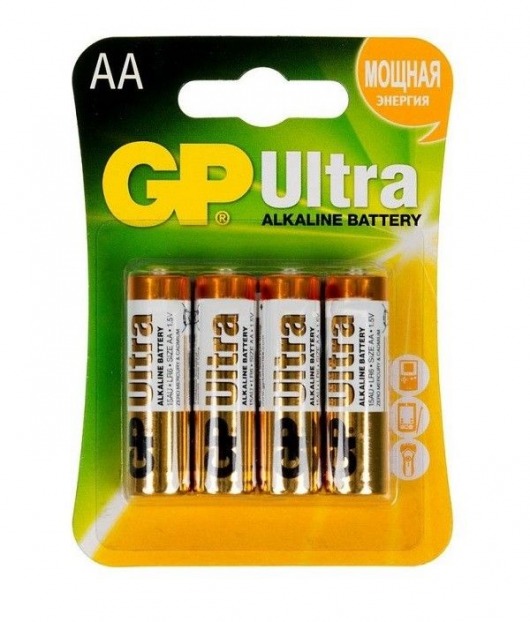 Батарейки алкалиновые GP Ultra Alkaline AA/LR6 - 4 шт. - Элементы питания - купить с доставкой в Долгопрудном