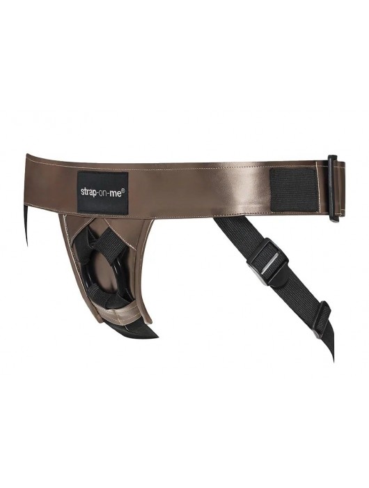 Бронзовый пояс для насадок Curious Harness - Strap-on-me - купить с доставкой в Долгопрудном