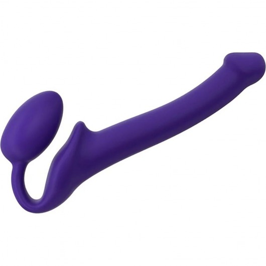 Фиолетовый безремневой страпон Silicone Bendable Strap-On - size S - Strap-on-me - купить с доставкой в Долгопрудном