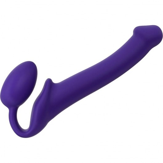 Фиолетовый безремневой страпон Silicone Bendable Strap-On - size M - Strap-on-me - купить с доставкой в Долгопрудном