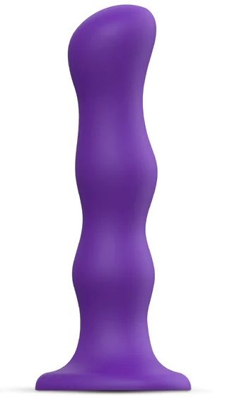 Фиолетовая насадка Strap-On-Me Dildo Geisha Balls size M - Strap-on-me - купить с доставкой в Долгопрудном