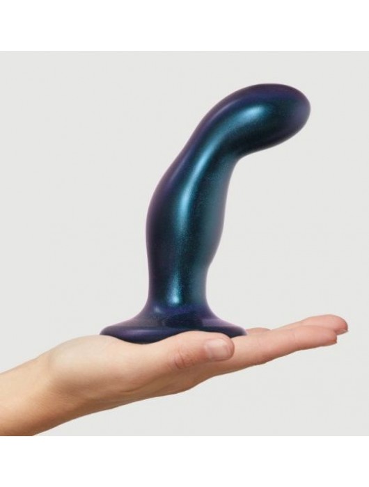 Темно-синяя насадка Strap-On-Me Dildo Plug Snaky size M - Strap-on-me - купить с доставкой в Долгопрудном