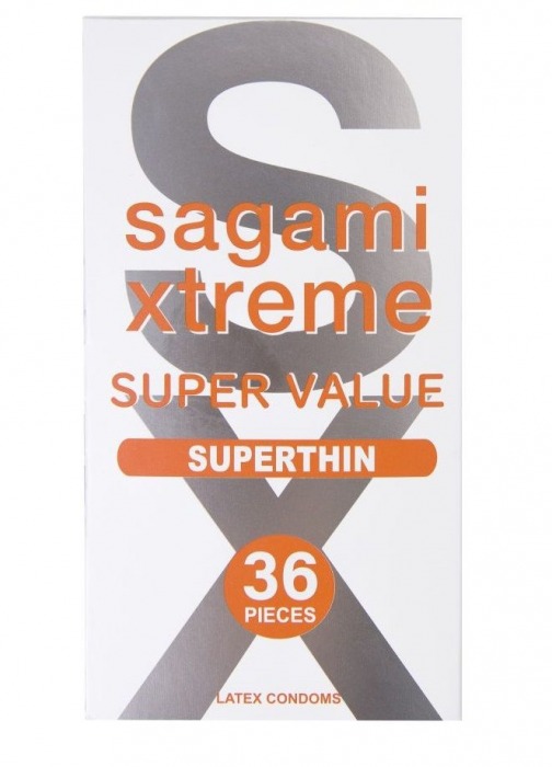 Ультратонкие презервативы Sagami Xtreme Superthin - 36 шт. - Sagami - купить с доставкой в Долгопрудном
