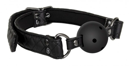 Черный кляп-шарик BALL GAG DIAMOND - Dream Toys - купить с доставкой в Долгопрудном