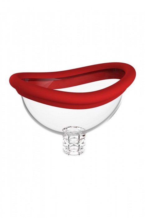 Красный двойной стимулятор Georgia - вибратор и вакуумная помпа - Dream Toys