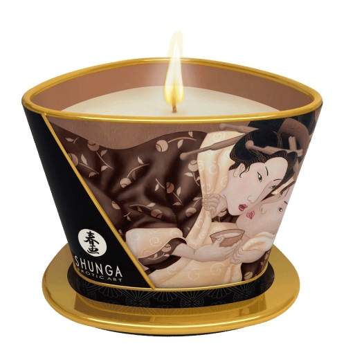 Массажная свеча Intoxicatin Chocolate с ароматом шоколада - 170 мл. - Shunga - купить с доставкой в Долгопрудном
