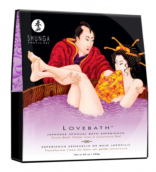 Соль для ванны Lovebath Sensual lotus, превращающая воду в гель - 650 гр. - Shunga - купить с доставкой в Долгопрудном
