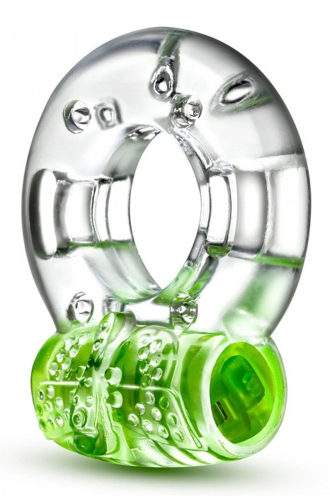 Зеленое эрекционное виброкольцо Arouser Vibrating C-Ring - Blush Novelties - в Долгопрудном купить с доставкой
