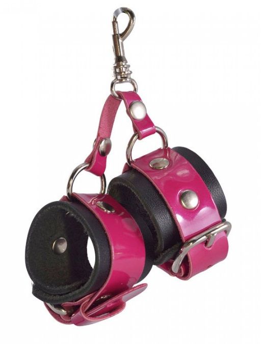 Розово-черный брелок  Наручники - Sitabella - купить с доставкой в Долгопрудном