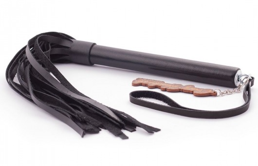 Черная кожаная плеть  Индиго  - 50 см. - Crazy Handmade - купить с доставкой в Долгопрудном