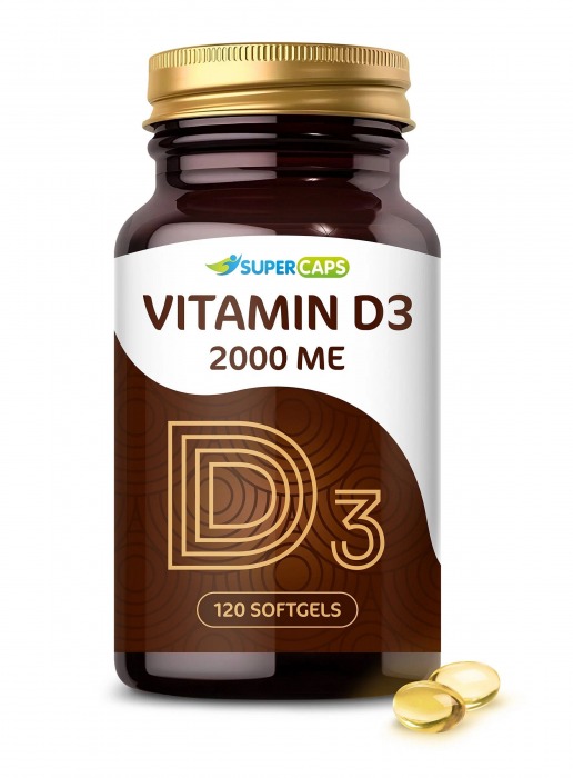 Пищевая добавка SuperCaps VITAMIN D3 2000 ME - 120 капсул - SuperCaps - купить с доставкой в Долгопрудном