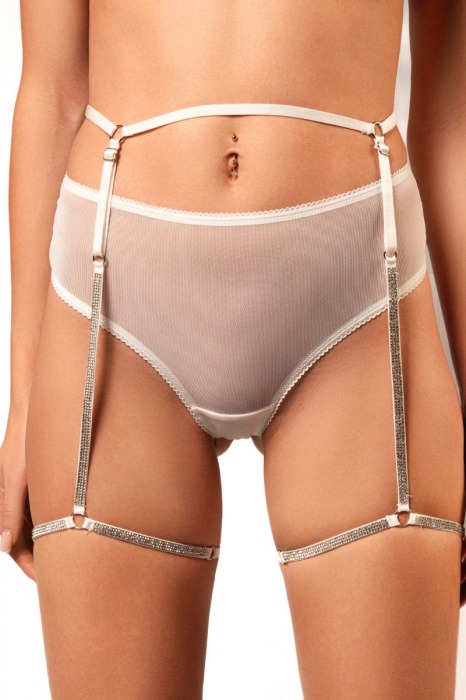 Трусики-танга с украшенным кристаллами поясом - Amor El купить с доставкой