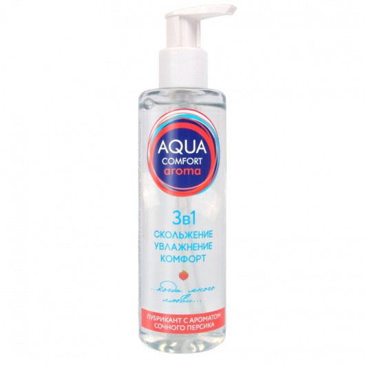 Гель-лубрикант на водной основе Aqua Comfort Aroma с ароматом персика - 195 гр. - Биоритм - купить с доставкой в Долгопрудном