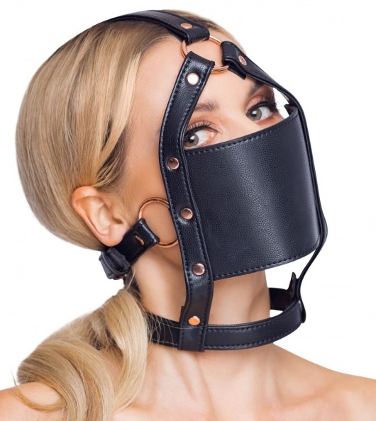 Черный намордник с кляпом-шаром Head Harness With A Gag - Orion - купить с доставкой в Долгопрудном