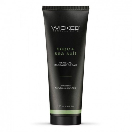 Массажный легкий крем WICKED Sage plus Sea Salt - 120 мл. - Wicked - купить с доставкой в Долгопрудном