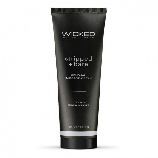 Массажный легкий крем WICKED Stripped plus Bare - 120 мл. - Wicked - купить с доставкой в Долгопрудном
