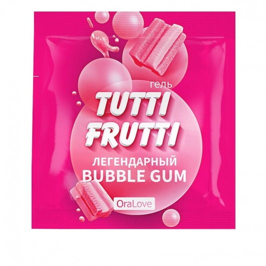 Пробник гель-смазки Tutti-frutti со вкусом бабл-гам - 4 гр. - Биоритм - купить с доставкой в Долгопрудном