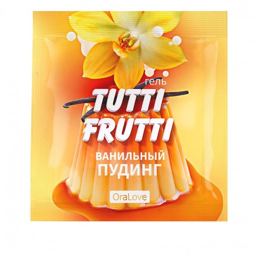 Пробник гель-смазки Tutti-frutti со вкусом ванильного пудинга - 4 гр. - Биоритм - купить с доставкой в Долгопрудном