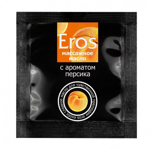 Саше массажного масла Eros exotic с ароматом персика - 4 гр. - Биоритм - купить с доставкой в Долгопрудном
