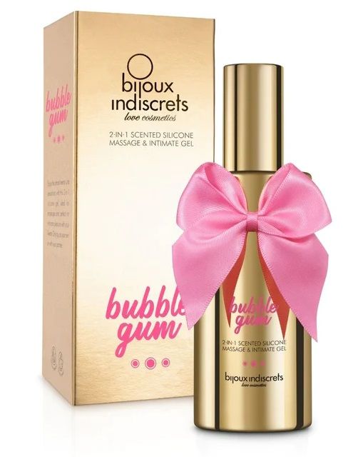 Гель с ароматом жвачки Bubblegum 2-in-1 Scented Silicone Massage And Intimate Gel - 100 мл. - Bijoux Indiscrets - купить с доставкой в Долгопрудном