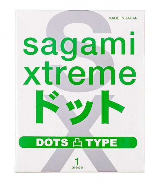 Презерватив Sagami Xtreme Type-E с точками - 1 шт. - Sagami - купить с доставкой в Долгопрудном