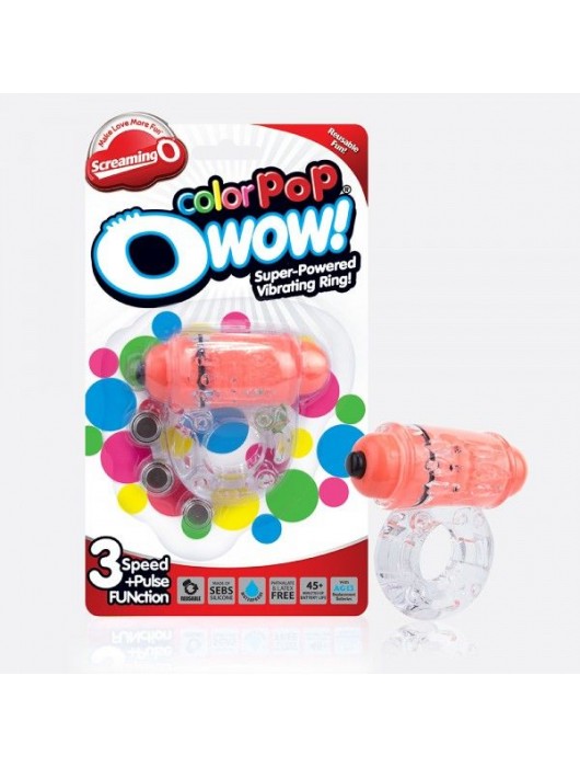 Неоновое оранжевое кольцо на пенис O wow! - Screaming O - в Долгопрудном купить с доставкой