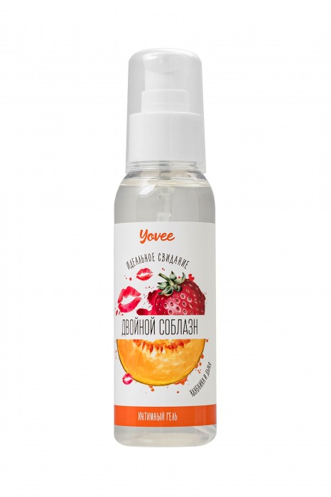 Съедобная гель-смазка Yovee «Двойной соблазн» с Д-пантенолом и вкусом клубники и дыни - 100 мл. - ToyFa - купить с доставкой в Долгопрудном