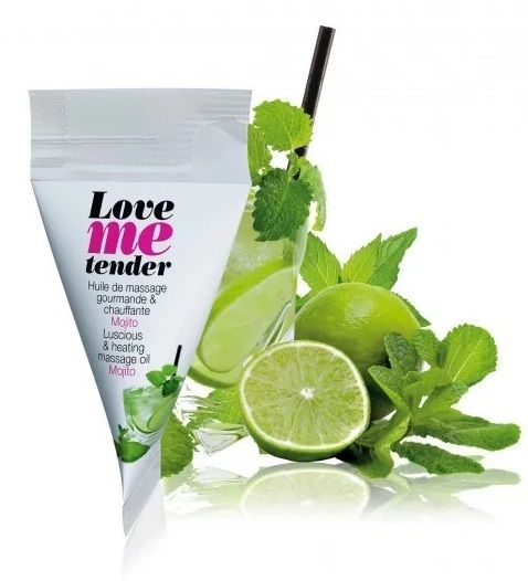 Съедобное согревающее массажное масло Love Me Tender Mojito с ароматом мохито - 10 мл. - Love to Love - купить с доставкой в Долгопрудном