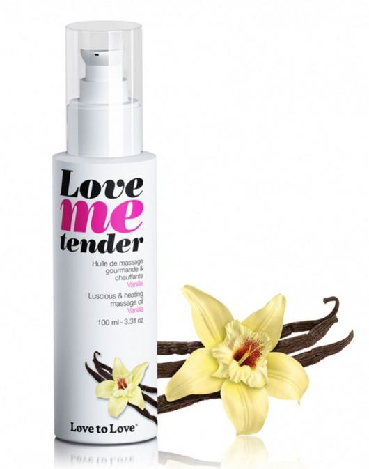 Съедобное согревающее массажное масло Love Me Tender Vanilla с ароматом ванили - 100 мл. - Love to Love - купить с доставкой в Долгопрудном