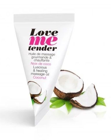 Съедобное согревающее массажное масло Love Me Tender Cocos с ароматом кокоса - 10 мл. - Love to Love - купить с доставкой в Долгопрудном