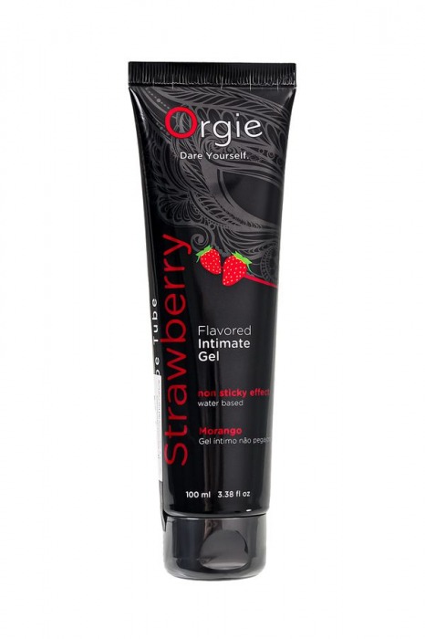 Интимный гель на водной основе Lube Tube Strawberry с клубничным вкусом - 100 мл. - ORGIE - купить с доставкой в Долгопрудном
